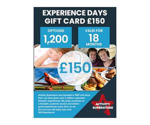 Activity Superstore £150 Experience Days Gift Card - Choose from 1,200 options, Driving Experience, Spa & Pamper Experience, Weekend Breaks, Couples Gifts, Retirement Gifts
