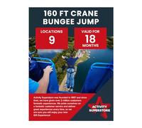 Activity Superstore 160ft Crane Bungee Jump Gift Experience Voucher, 18-month Validity, Experience Days, Bungee Jump UK, Bungee, Birthday Gifts
