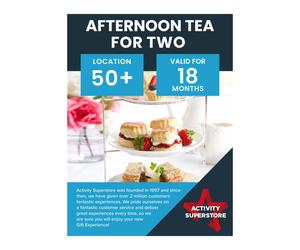 Activity Superstore Afternoon Tea Gift Experience Voucher For Two Available
