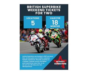 Activity Superstore British Superbike Weekend Tickets for Two
