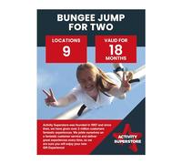Activity Superstore Bungee Jump for Two Gift Experience Voucher, Available at 9 UK Locations, 18-month Validity, Experience Days, Couples Gifts, Adrenaline Gifts