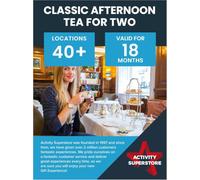 Activity Superstore Classic Afternoon Tea for Two,18-month Validity, Available at 40+ UK Locations, Afternoon Tea, Experience Days, Couples Gifts
