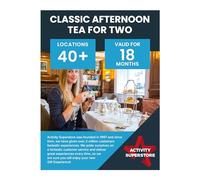 Activity Superstore Classic Afternoon Tea for Two Gift Voucher | 18 Month Validity, Free Exchanges