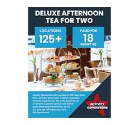 Activity Superstore Deluxe Afternoon Tea for Two, Available at 125+ UK Locations, 18-month Validity, Experience Days, Couples Gifts, Retirement Gifts, Birthday Gifts