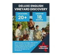 Activity Superstore Deluxe English Vineyard Discovery, Available at 20 UK Locations, 18-month Validity, Wine Tour, Vineyard, Experience Days, Couples Gifts