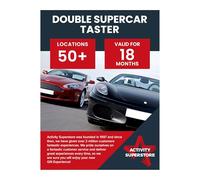 Activity Superstore Double Supercar Taster Gift Experience Voucher, Available at 50+ UK Locations, Experience Days, Driving Experience, Track Days, Birthday Gifts
