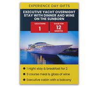 Activity Superstore Executive Yacht Overnight Stay with Dinner & Wine on the Sunborn in Blue Activity Superstore Blue
