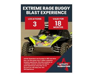 Activity Superstore Extreme Rage Buggy Blast Gift Experience Voucher, 18-month Validity, Experience Days, Driving Gifts, Off Road Driving, Birthday Gifts