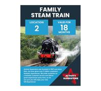 Activity Superstore Family Steam Train Gift Experience Voucher - Available at 2 UK Locations, 18-month Validity, Experience Days, Train Gifts, Retirement Gifts