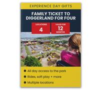 Activity Superstore Family Ticket to Diggerland for Four Gift Experience Activity Superstore Multicolor