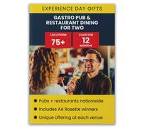 Activity Superstore Gastro Pub & Restaurant Dining For Two Gift Experience Multi