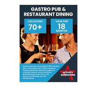 Activity Superstore Gastro Pub & Restaurant Dining Gift Experience Voucher for Two, Available at 70+ UK Locations, 18-month Validity, Food Experience Days, Couples Gifts