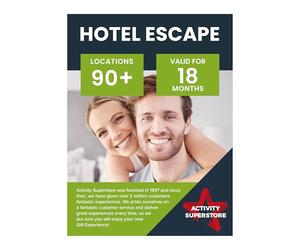 Activity Superstore Hotel Escape, Available at 90+ UK Locations, 18-month Validity, Overnight Stay, Experience Days, Couples Gifts, Romantic Gifts