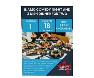 Activity Superstore Inamo Comedy Night and 3 Dish Dinner for Two, 18-month Validity, Experience Days, Comedy Club, Dinner for two, Couples Gifts