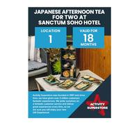 Activity Superstore Japanese Afternoon Tea for Two at Sanctum Soho Hotel, 18-month Validity, Experience Days, Birthday Gifts, Food Gifts