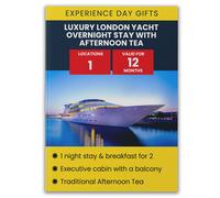 Activity Superstore Luxury London Yacht Overnight Stay With Afternoon Tea In Blue Blue