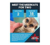 Activity Superstore Meet the Meerkats for Two Gift Experience Voucher, Available at 2 UK Locations, Experience Days, Animal Gifts, Couples Gifts, Kids Gifts