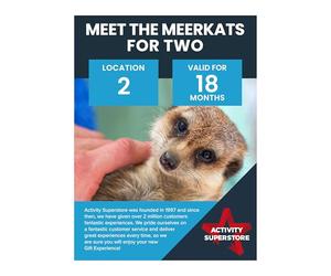 Activity Superstore Meet the Meerkats for Two Gift Experience Voucher, Available at 2 UK Locations, Experience Days, Animal Gifts, Couples Gifts, Kids Gifts