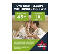 Activity Superstore One Night Getaway with Dinner for Two Gift Voucher