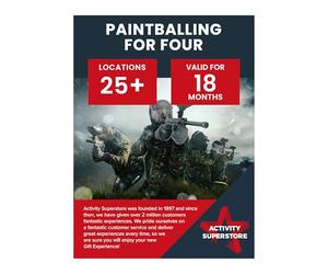 Activity Superstore Paintball Entrance For Four Gift Experience Voucher, Available at 25+ UK Locations, Paintballing, Delta Force, Experience Days