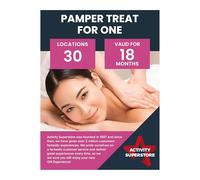 Activity Superstore Pamper Treat for One, Available at 30 UK Locations, 18-month Validity, Spa Treatment Days, Experience Days, Couples Gifts, Retirement Gifts