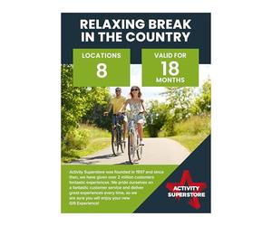 Activity Superstore Relaxing Break in the Country Gift Experience Voucher, One-Night Getaway for Two People in the British Countryside, Experience Days, Hotel Stay, Couples Gifts