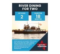 Activity Superstore River Dining for Two, 18-month Validity, Experience Days, Days Out Experience, River Cruise Experience, Birthday Gifts