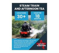 Activity Superstore Steam Train and Afternoon tea Gift Experience - Avaliable at 30+ UK Locations, Experience Days, Train Gifts, Couples Gifts, Retirement Gifts