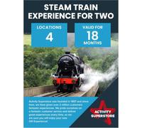 Activity Superstore Steam Train Gift Experience Voucher For Two | 4 Scenic UK Locations, 18 Month Validity, Traditional Day Out & Heritage Train Gift