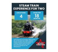 Activity Superstore Steam Train Gift Experience Voucher For Two, Available at 4 UK Locations, 18-month Validity, Experience Days, Train Gifts, Couples Gifts, Retirement Gifts