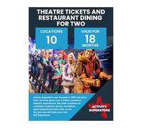 Activity Superstore Theatre Tickets and Restaurant Dining for Two, World-Class West End show, Experience Days, London Getaway, Retirement Gifts