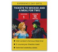 Activity Superstore Tickets To Wicked And A Meal For Two Gift Experience Multi