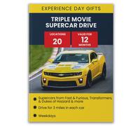 Activity Superstore Triple Movie Supercar Drive Gift Experience Multi