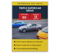 Activity Superstore Triple Supercar Drive Gift Experience Multi