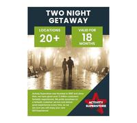Activity Superstore Two Night Getaway for Two Gift Experience Voucher