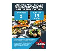 Activity Superstore Unlimited Asian Tapas & Sushi plus Beer or Wine for Two