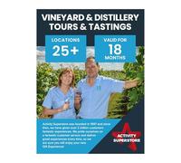 Activity Superstore Vineyard & Distillery Tours & Tastings, Available at 25+ UK Locations, 18-month Validity, Wine Tour, Vineyard, Experience Days, Couples Gifts