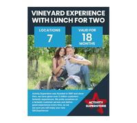 Activity Superstore Vineyard with Lunch for Two Gift Experience Voucher | 18 Month Validity, Free Exchanges