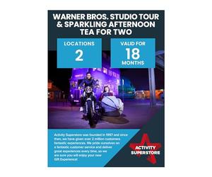 Activity Superstore Warner Bros. Studio Tour for Two & Afternoon Tea at Shendish Manor, 18-month Validity, Experience Days, Harry Potter Experience, Afternoon Tea Experience