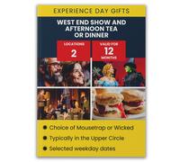 Activity Superstore West End Show And Afternoon Tea Or Dinner Gift Experience Multi