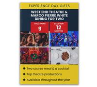 Activity Superstore West End Theatre & Marco Pierre White Dining for Two Gift Experience Activity Superstore Multicolor