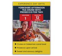 Activity Superstore Yorkshire Afternoon Tea Cruise with Prosecco for Two Gift Experience Activity Superstore Multicolor