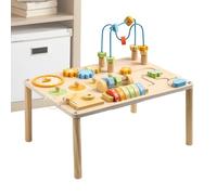 Activity Table | Learning Table,Educational Wooden Toys with Shape Sorter and Bead Maze for Boys Girls Kids Preschool Daycare Enhanced Skills