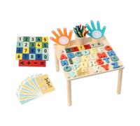 Activity Table, Math Learning Toy, STEM Educational Material, Preschool Activity Center, Tabletop Number Blocks, Gift, Letter Board