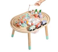 Activity Table Wooden Gear Standing - Sensory Table Educational Bead Maze