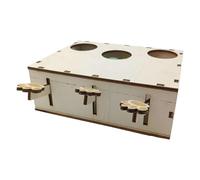 Activity Toy For Cats - Game Hit The Mole, Interactive Wooden Puzzle Feeder, Intelligent Food Dispenser, Fun Game Building, Stimulating Design | Accessory M