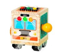 Activity Toy for Children, Fine Motor Skills Training Promotion, Bus Theme Activity Toy for Children, for Preschool Children, 1-3 Years, Living Room, Bedroom and Nursery