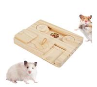Activity Toy for Rabbits - Interactive Wooden Food Search Toy for Small Animals Puzzle Toy for Pets - for Indoor Cage, Enclosure, House, Hamster, Mice, Rabbits