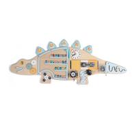 Activity Wall - Dinosaur Shape Wooden Early Learning Toy | Activity Wall Sensory Board - for Kids Boys Family Home Living Room Bedroom Classroom Playroom Preschool Kindergarten