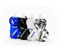 Activiva Collapsible Reusable Water Bottle with Carabiner Clip Light Weight Leak Proof Foldable Drinking Water Bottle - Non-Toxic BPA Free - 16.9 oz - 4 Pack
